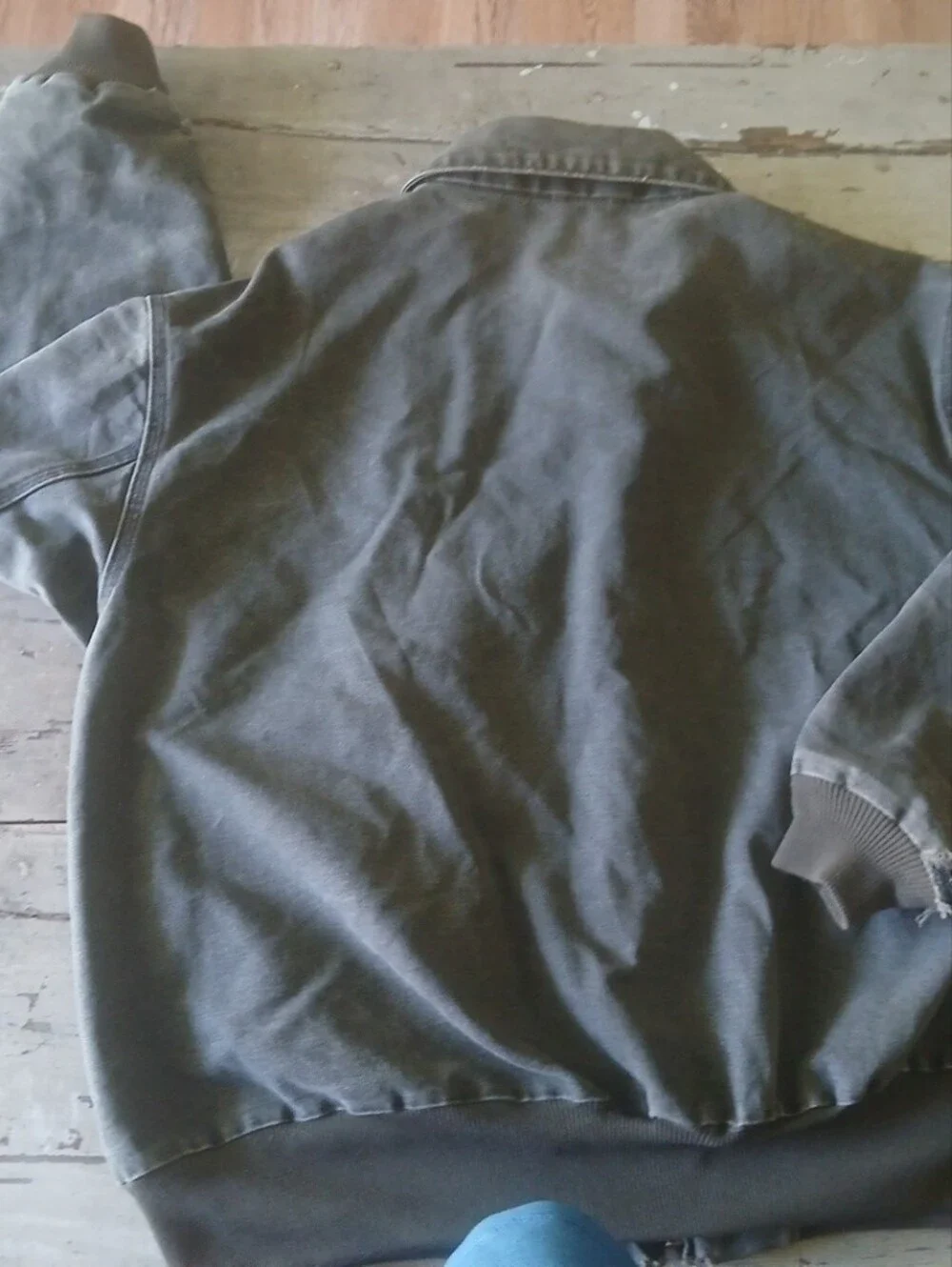 Vtg. Carhartt Men’s J102 Work Jacket 2XL Gray/Moss Distressed